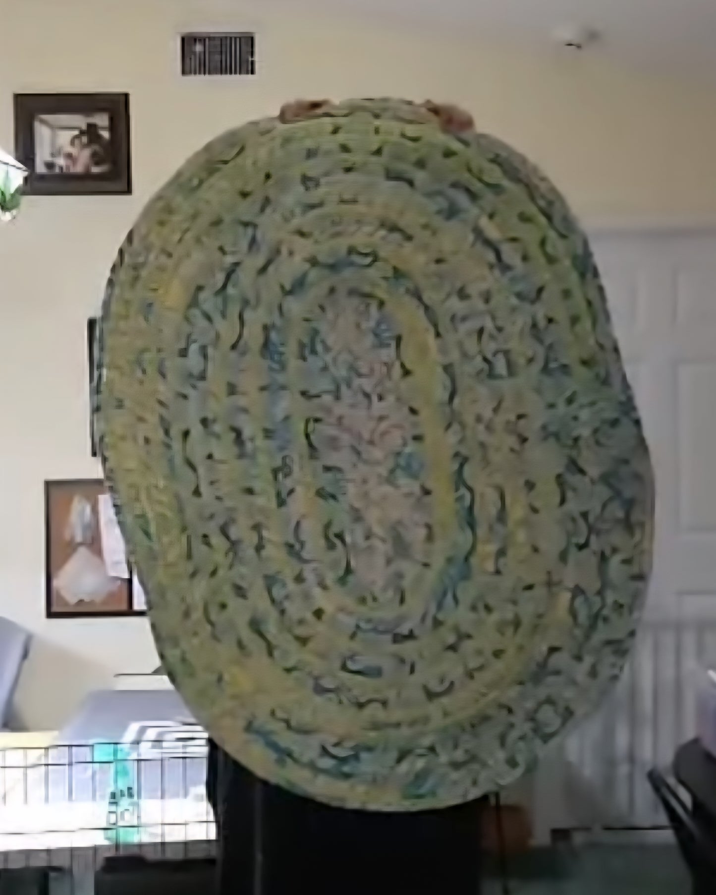 Lime and Turquoise Jelly Roll Rug