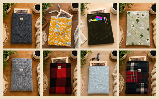 Handmade Quilted Book Sleeves