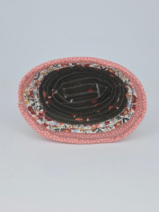 Small Jelly Roll Basket - Black and Rose