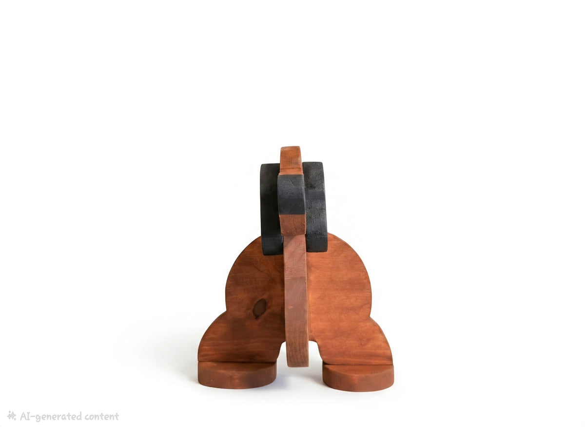 Handmade Wooden Dog Paper Towel Holder